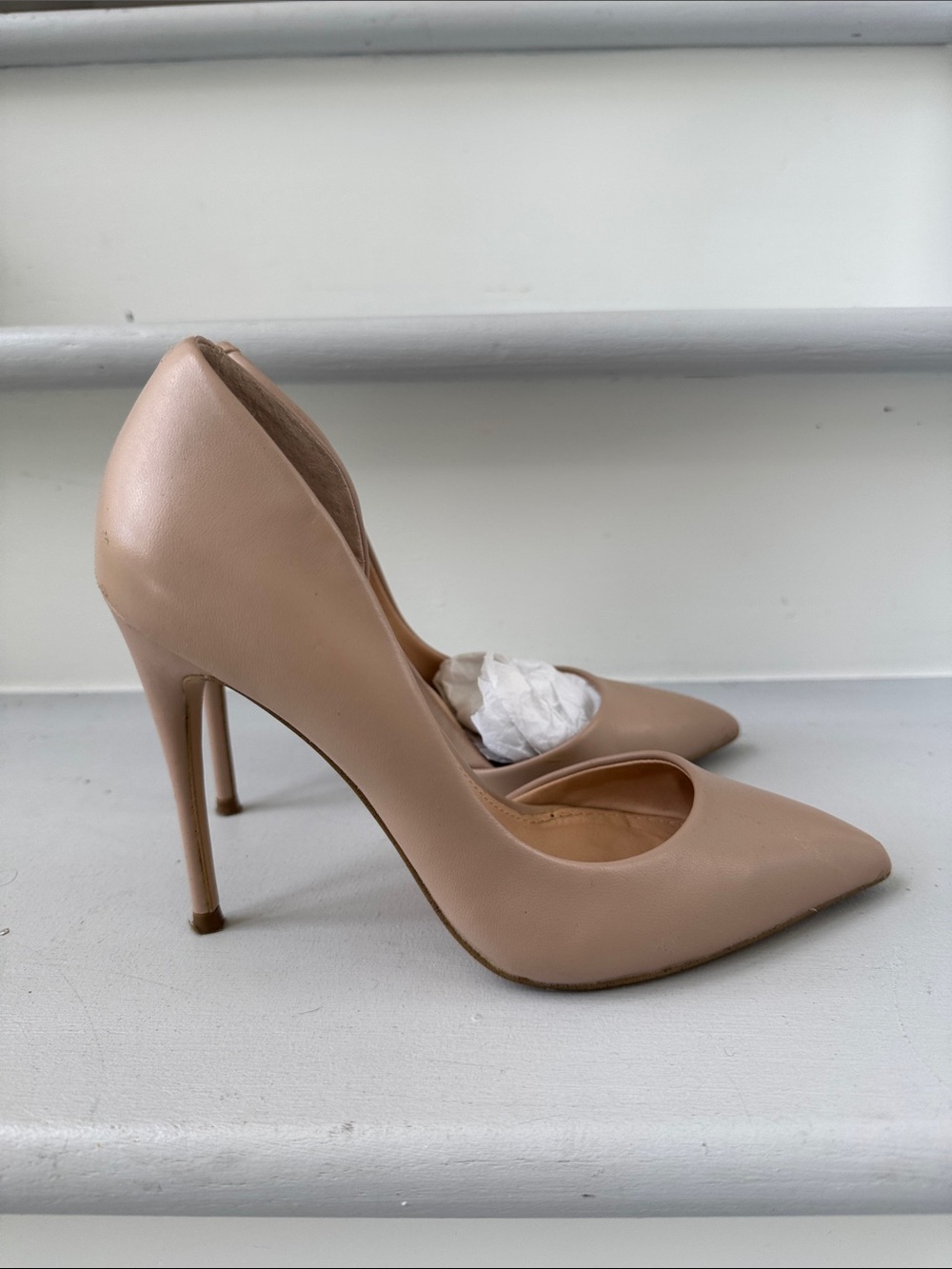 Steve Madden Nude Pointed-Toe Stiletto Heels